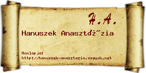 Hanuszek Anasztázia névjegykártya